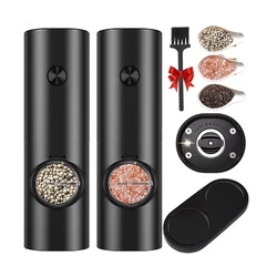 Rechargeable Electric Pepper Grinder Salt And Pepper Mills With LED Light Adjustable Coarseness Mills USB Charging Spice Grinde