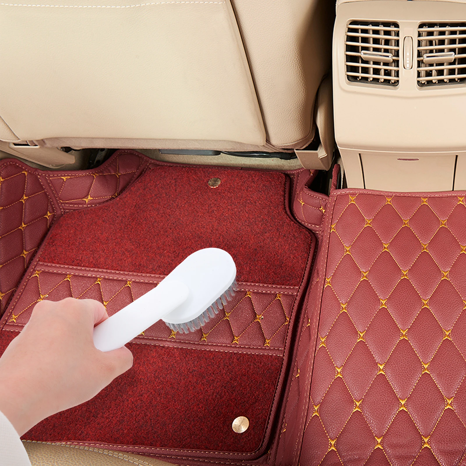 

Soft Bristle Car Wash Multifunctional Automotive Tool For Wheels Tires Vehicle Interior Dense Scrub Easy Carry Durable Light