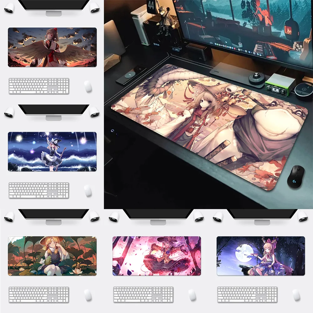 

Anime Touhou Project Mousepad HD Printing Computer Gamers Locking Edge Non-slip Mouse Pad XXL90x40cm Keyboard PC Desk Pad