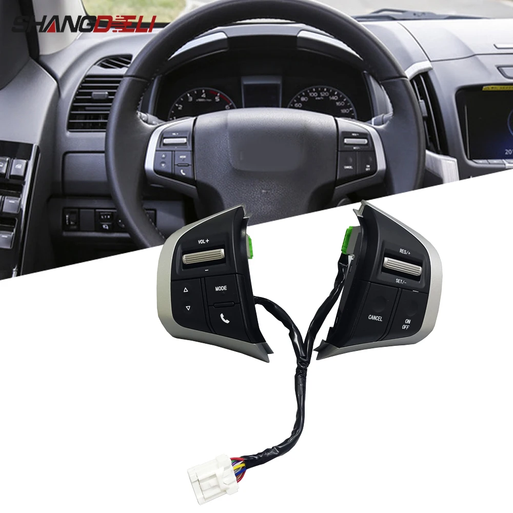 

Compatible For Isuzu D-Max MUX 2018 Chevy Trailblazer 2014 Steering Wheel Button Audio Volume Cruise Control Switch