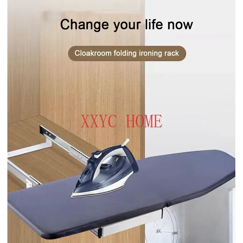 Planche à Repasser Rétractable Facile à Installer, Placard Côtelé Rangement dans l'Armoire