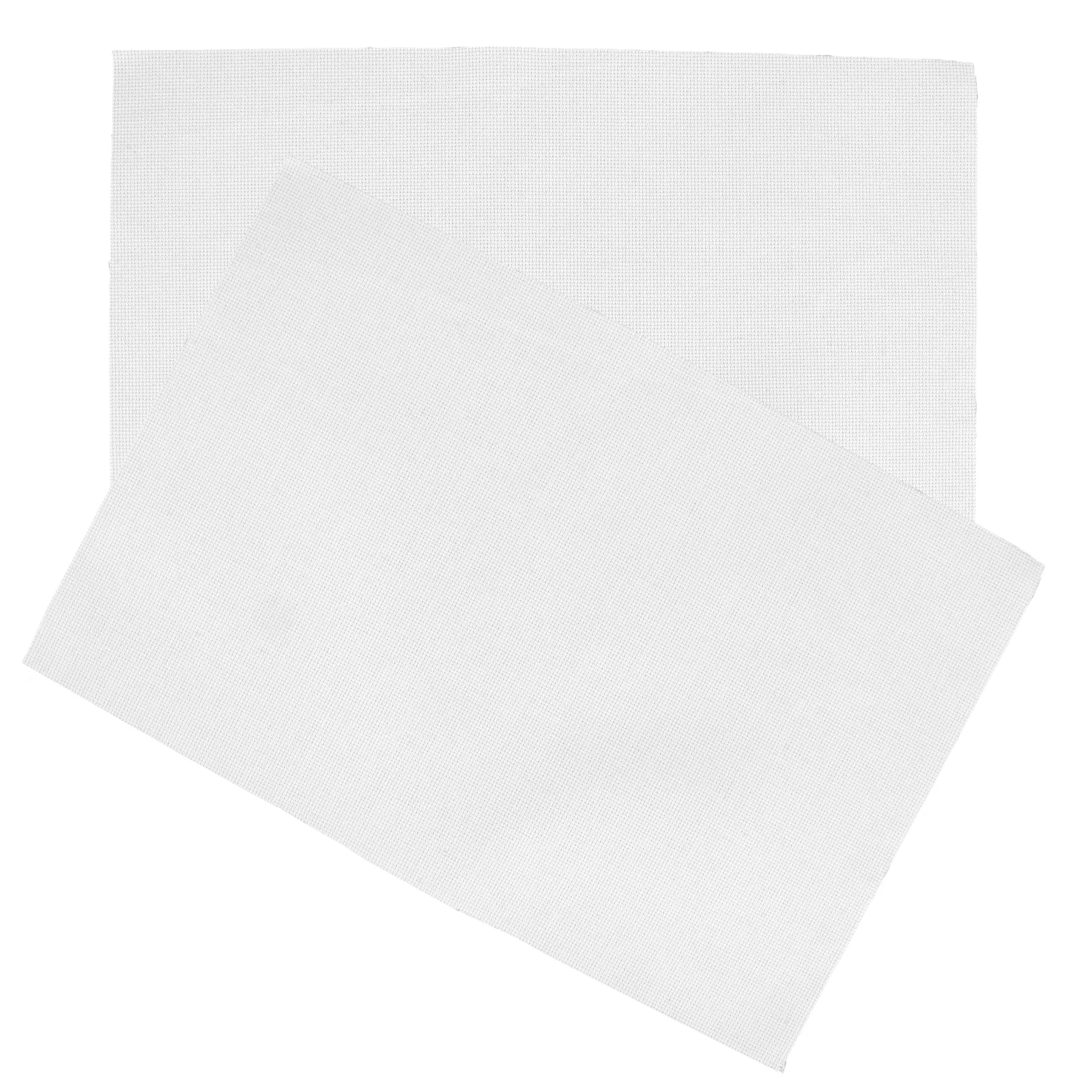 

2 Sheets Cross Stitch Embroidery Cloth Precise Grid Fabric DIY Supplies Visible Stitching Holes White Color Versatile Use Long