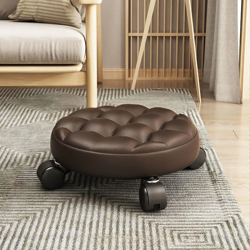 Mobile Rolling Stool Low Profile Seat With Casters For Cleaning Flooring Household Utility Chair Compact Design Stool - view 6