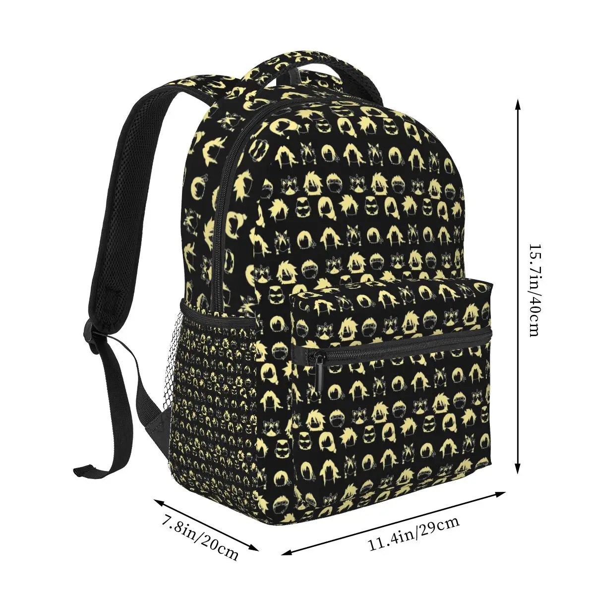 Final Fantasy 7 Whole Party Icons Character Student Backpack School Bag Hiking Travel Daypack Fashion Bookbag Shoulder Bags