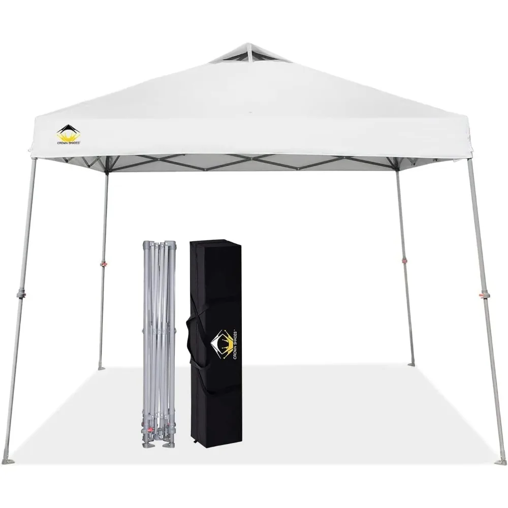 

9x9 Pop Up Canopy Tent Slanted Legs for Added Stability - Beach Tent Sun Shelter for Outdoor Shades - Canopy with 11x11 Base, w