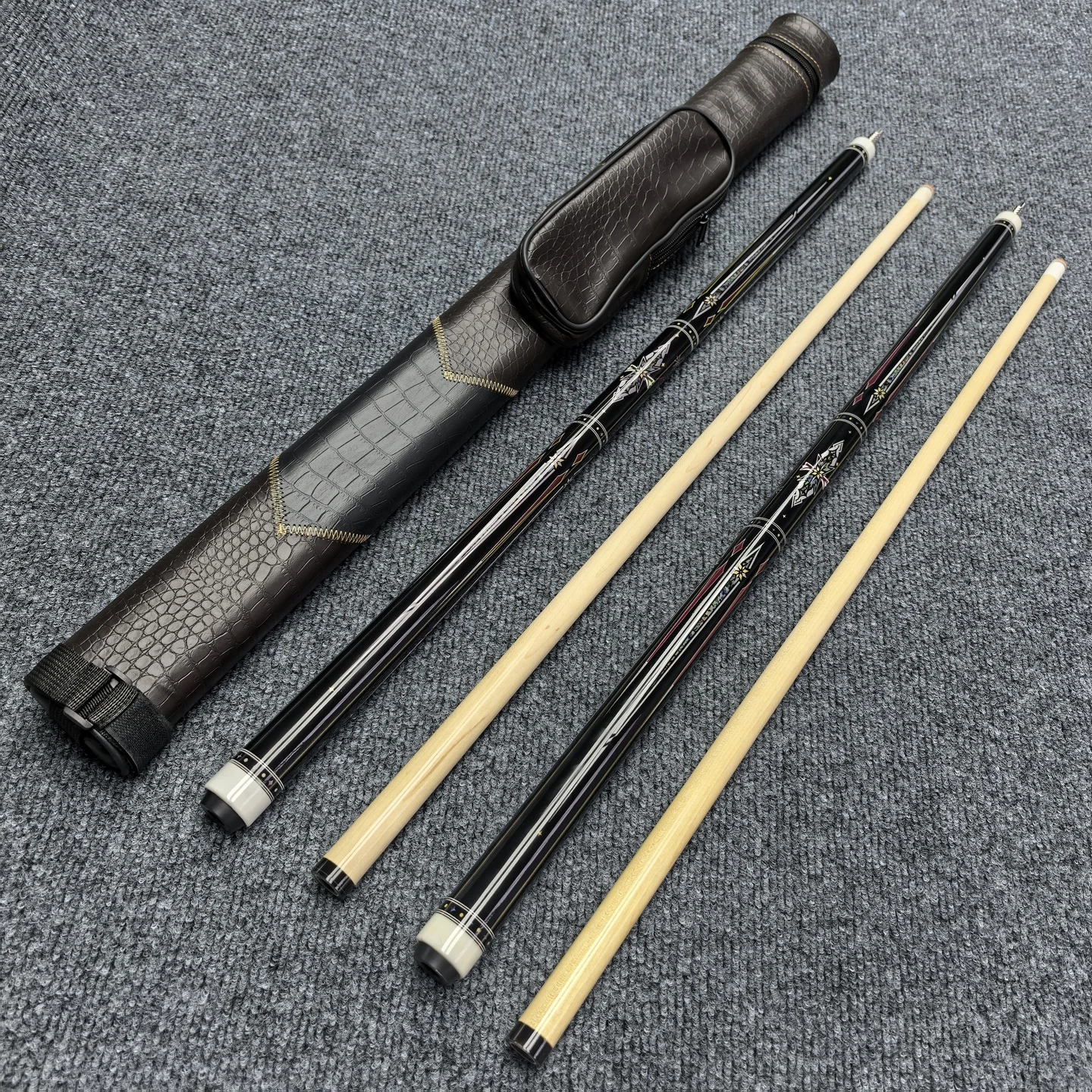 

Professional Billiards Rod - Heavyweight 20 oz two-piece billiards rod, 13mm tip, extralong 58 inch rod, maximum control