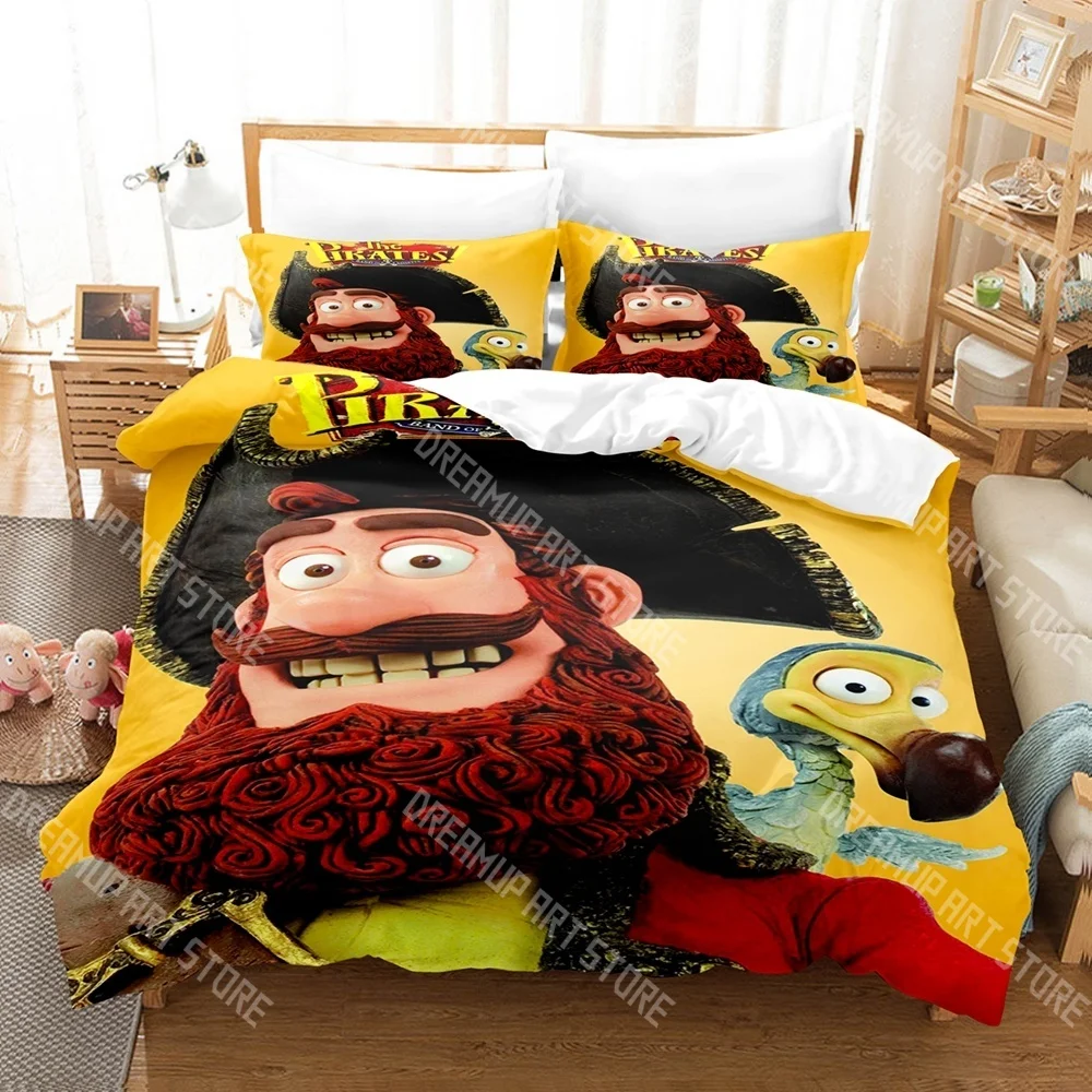 Fashion The Pirates! Band of Misfits Bedding Set Single Twin Full Queen King Size Bed Set Kids Bedroom Duvetcover Set
