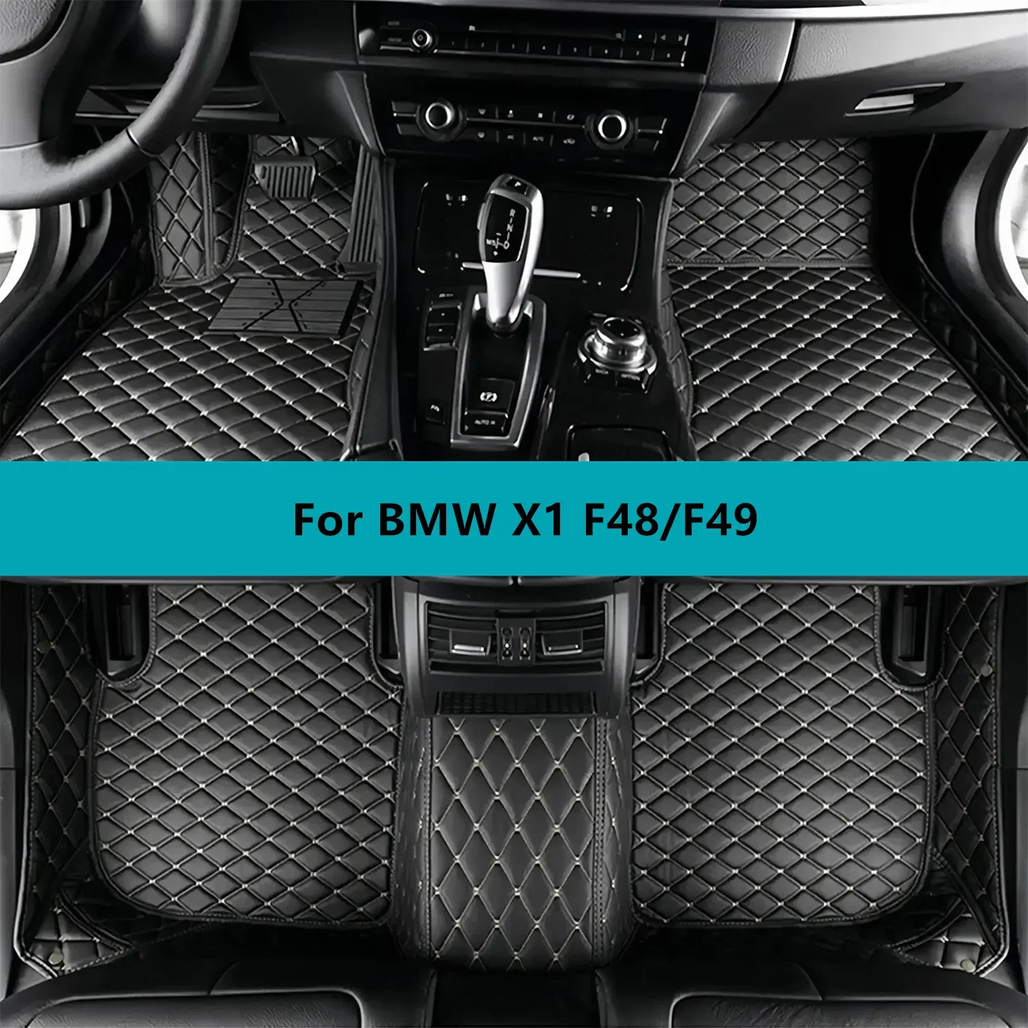 

Car Floor Mats For BMW X1 F48/F49 2015 2016 2017 2018 2019 Full Set Leather All Weather Waterproof Car Floor Mats