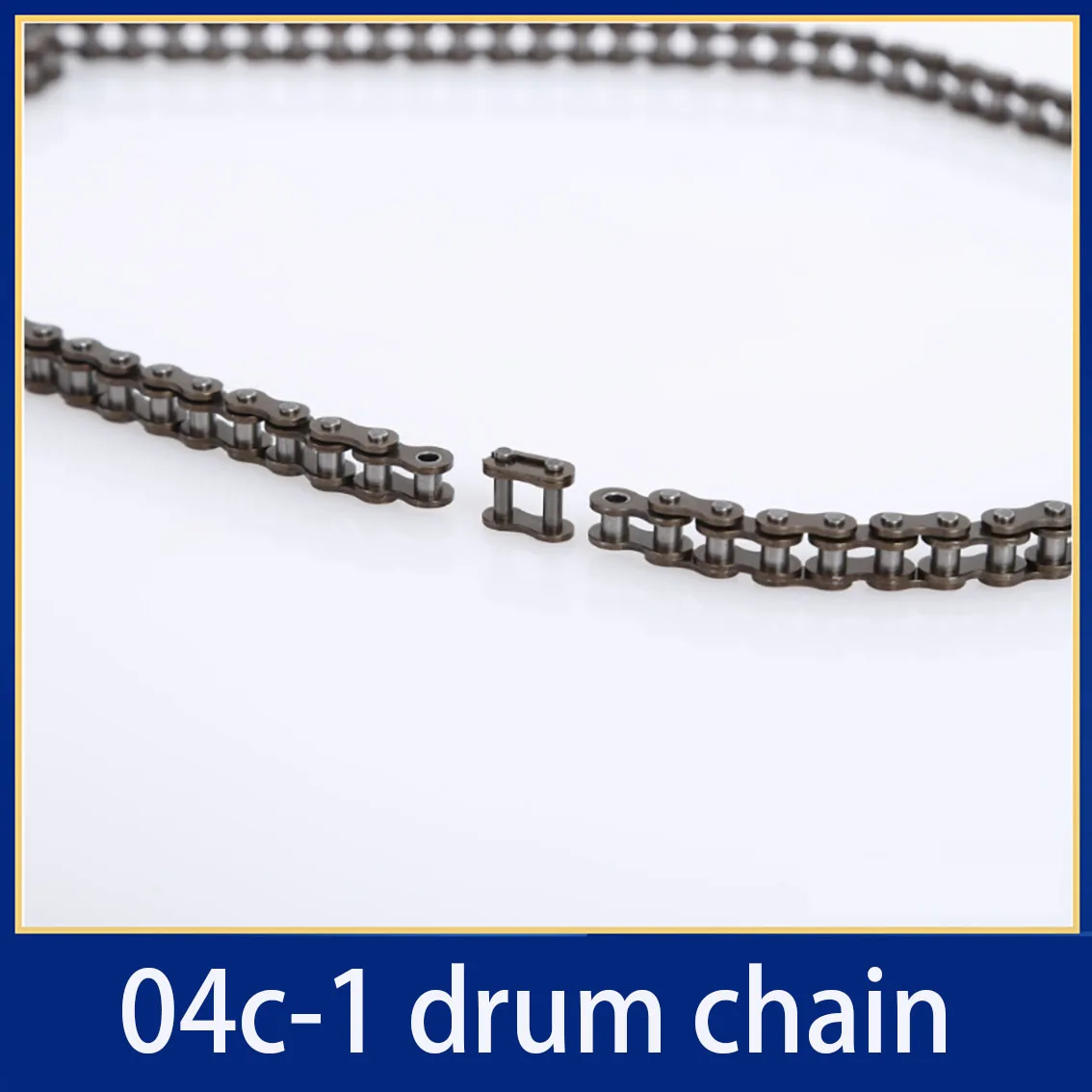 ห่วงโซ่แบบลูกกลิ้ง04C-1ขนาด6.35มม. ครึ่ง/เต็มห่วงเหล็กคาร์บอนส่งทางอุตสาหกรรมโซ่แถวเดียว0.5/1/1.5/5เมตร