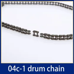 04C-1 Roller Chain Pitch 6.35mm Half/full Buckle Carbon Steel Industrial Transmission Single Row Chain 0.5/1/1.5/5 Meters