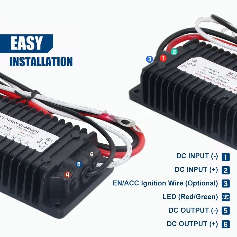 Waterproof Power Supply DC-DC Converter For Outdoor Camping 96 High Efficiency IP65 Protection Rating Multi-stage Charging