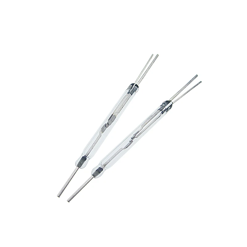 10PCS Reed Switch 3 pin Magnetic Switch Normally Open and Normally Closed Conversion 8X50MM White