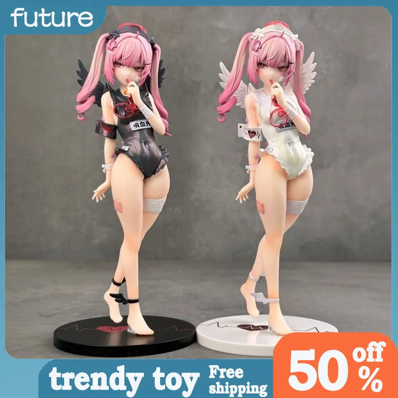 

25cm Beautiful Girl Figure Tsukiyomi Caregiver Cute Animation Collection Model Pvc Desktop Ornaments Holiday Gifts Kids Toys