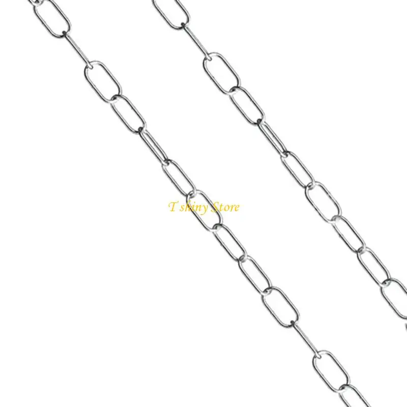 N58F Sturdy 100cm Stainless Steel Hanging Chain Link for Bird Feeders Overhead Lights and Garden Projects Supplies