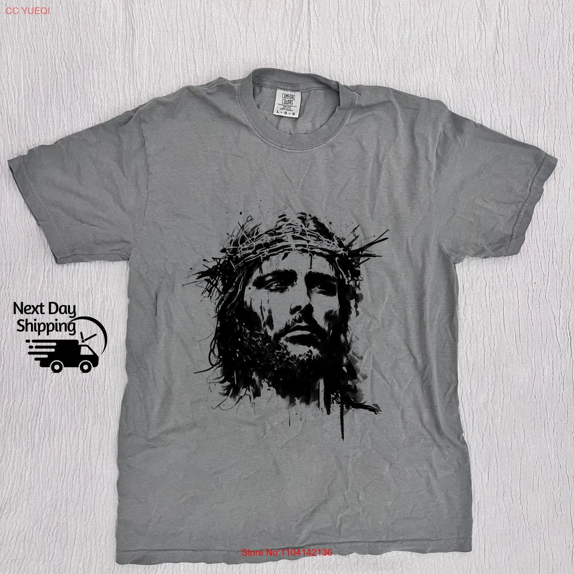 

Ретро религиозная футболка с изображением Иисуса 90-х годов, винтажная потертая мужская футболка с длинными или короткими рукавами