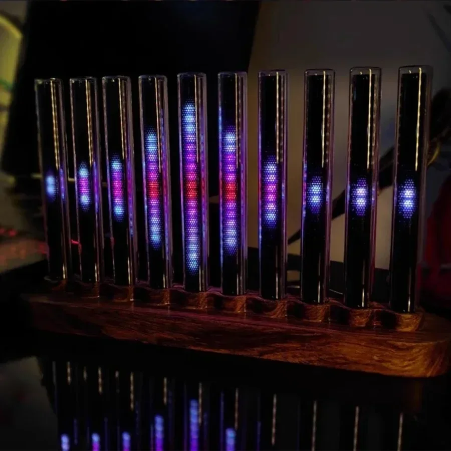 10-Bit RGB Pickup Level Light LED Display Sound Level Meter Music Indicator Desktop Light