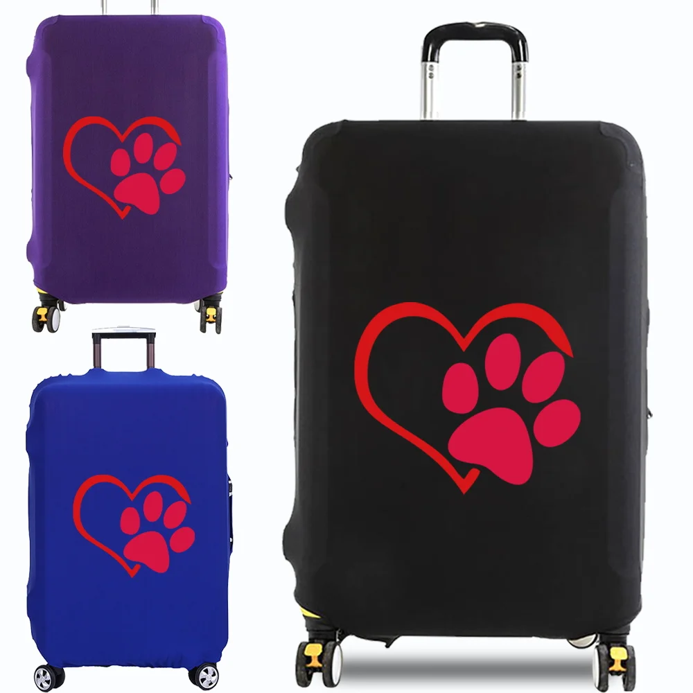 Luggage Cover Stretch Fabric Suitcase Protector Footprints series Baggage Dust Case Cover Suitable for18-32 Inch Suitcase Case