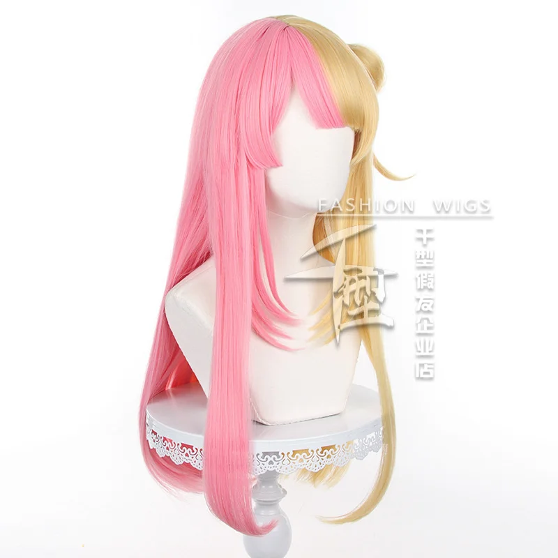 Kotoka Torahime Cosplay Wig Anime Vtuber Nijisanjien EN7 XSOLEIL Pink Yellow Wigs Cosplay Heat Resistant Synthetic Prop