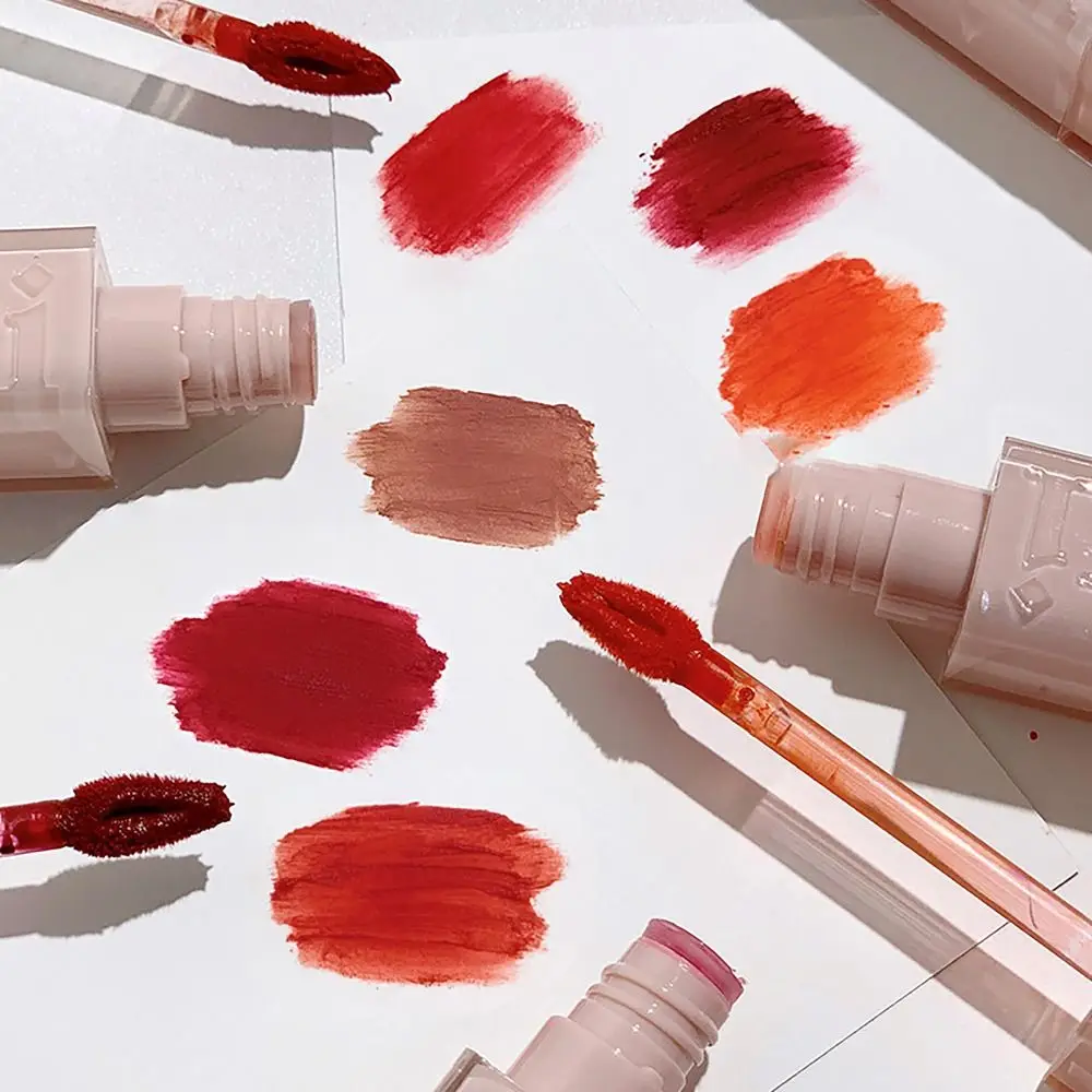 6 colori velluto smalto per labbra tazza antiaderente strumento per il trucco rossetto nebbia setosa lunga durata impermeabile opaco lucidalabbra donna bellezza