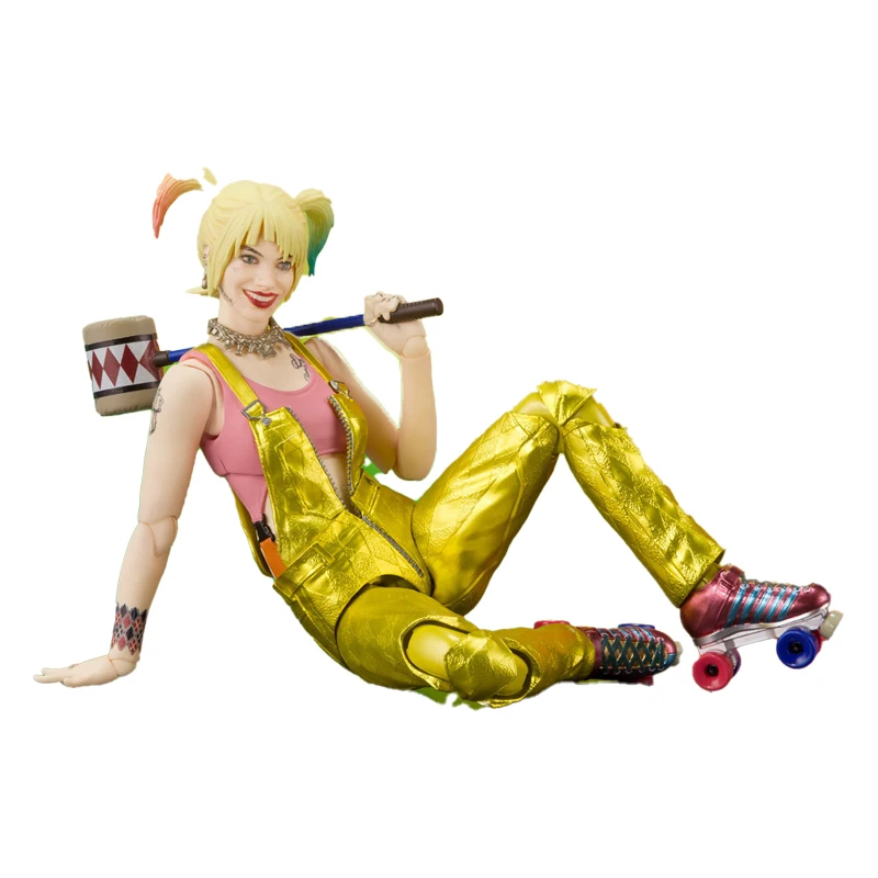 

Bandai SHF Raptor Team Harley Quinn Harlequin Gold Jumpsuit Tabletop Case for A Boy's Birthday Present