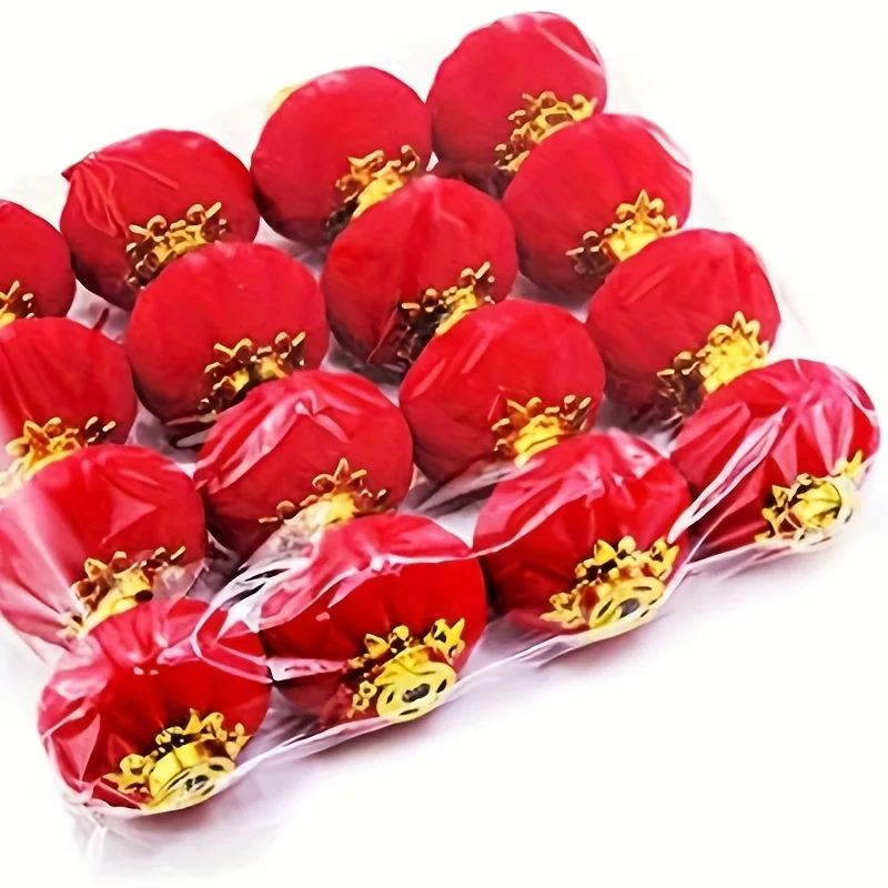 32pcs Red Lantern Hanging Lantern Decor New Year Wedding Party Lantern Home Decoration Suitable for Chinese Spring Festival