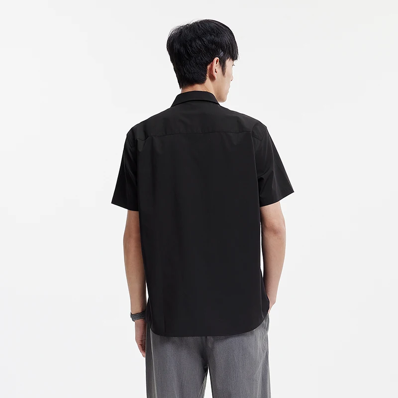 Базовая рубашка Semir с коротким рукавом, мужская охлаждающая деловая повседневная рубашка, новинка лета 2024, однотонная офисная одежда, подходит