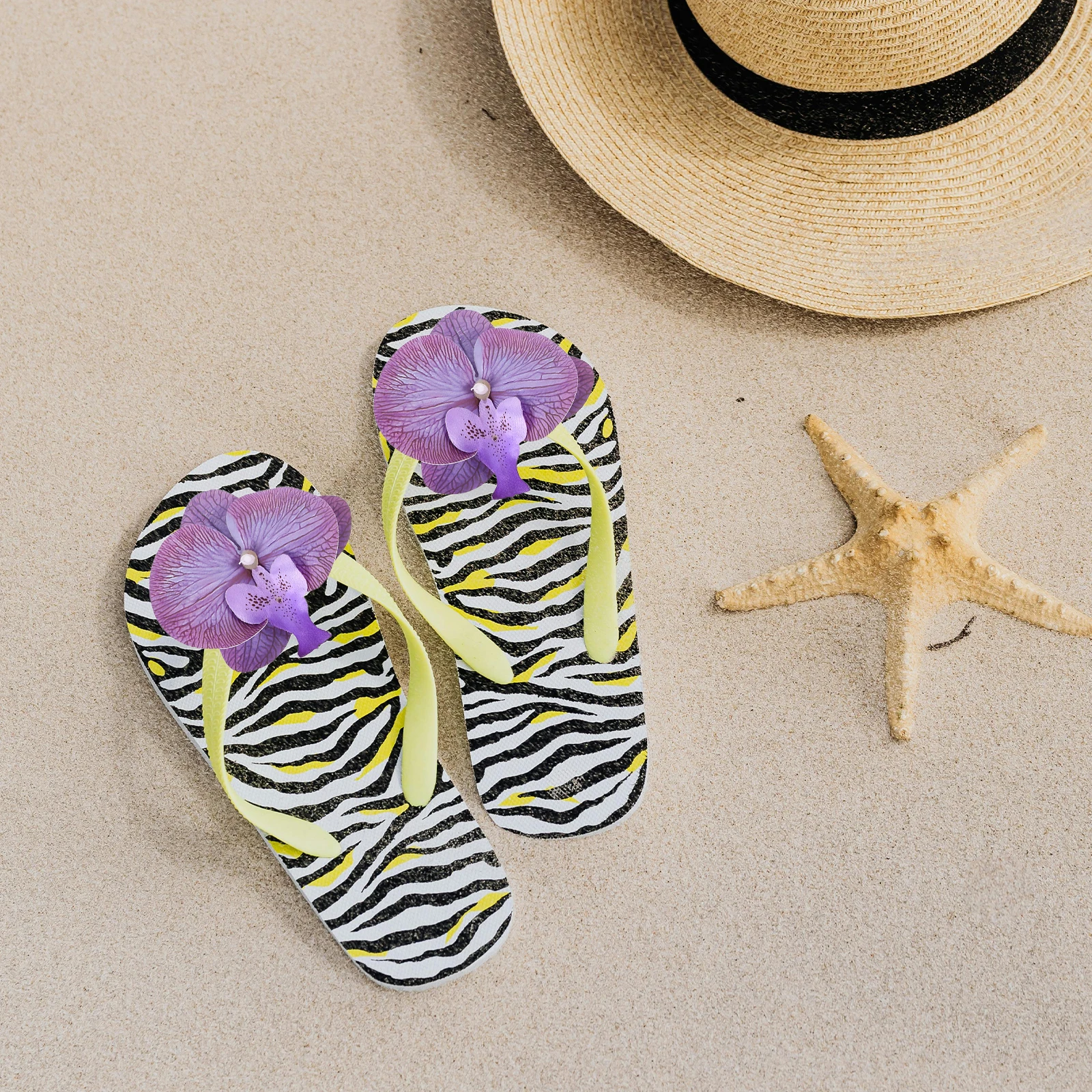 

Orchid Shoe Clips Elegant Flower Embellishment Sturdy Plastic Detachable Buckles For Women Sandals Heels Dress Shoes