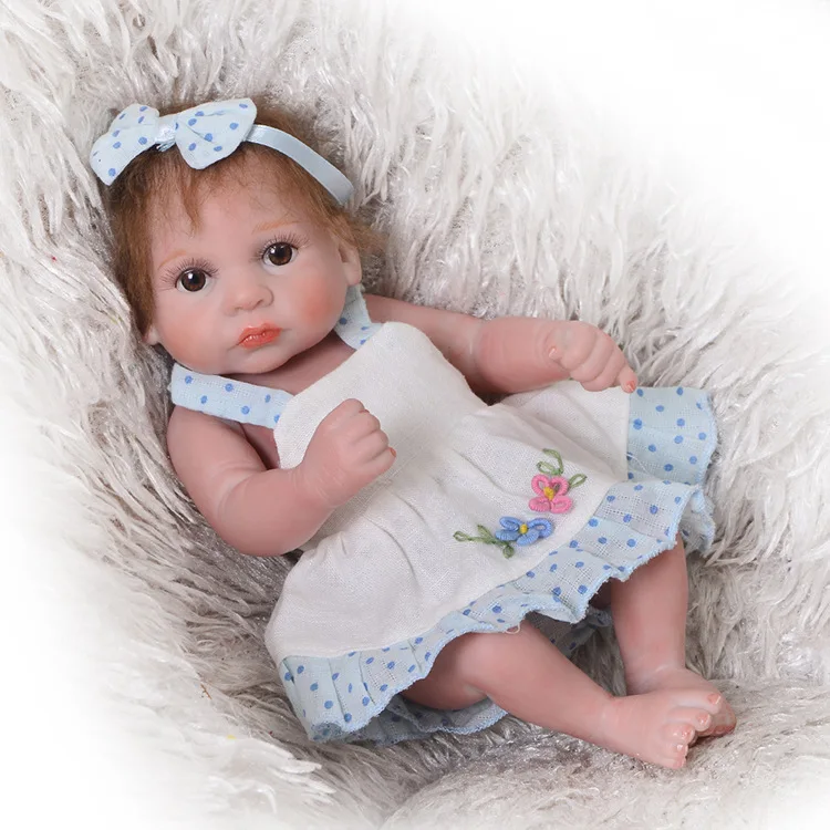 Mini Doll Toy Baby Reborn Doll Realistic Lifelike Newborn Babies Doll Toy For Girls Toddler Birthday Gift For Children