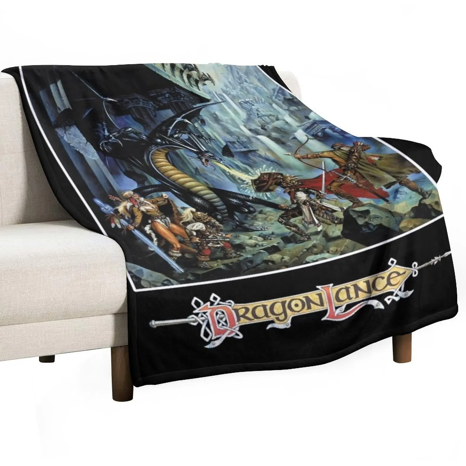 Dragonlance Advanced Dungeons & Dragons of Despair Classic Essential Throw Blanket Soft Beds Vintage Thermal Blankets