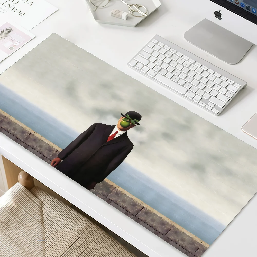 Mouse Pad MousePad Non-slip Lockedge R-Rene Surrealist Office Student Gaming Thickened Large Writing Art Magritte Pad Cushion