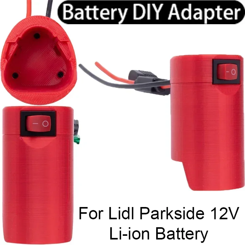 

DIY Adapter for Lidl Parkside 12V Li-Ion Battery Adapter Performancer Connector 14AWG DIY with Fuse for Foy Machines