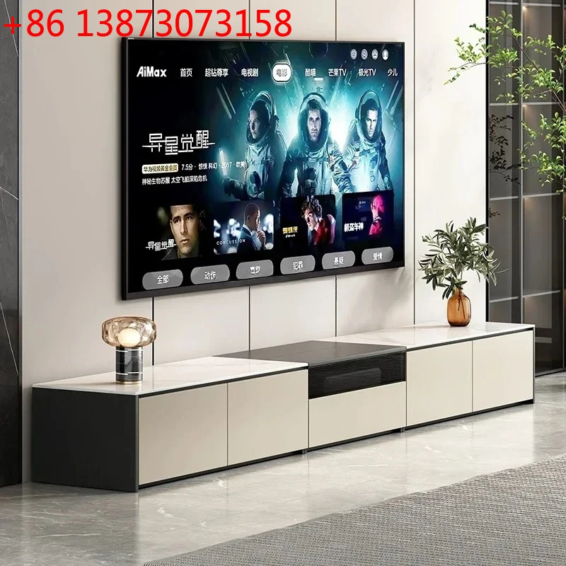 

Умный электрический лазерный проектор для ТВ-тумбы, телескопический стол, специальный напольный шкаф из каменной плиты