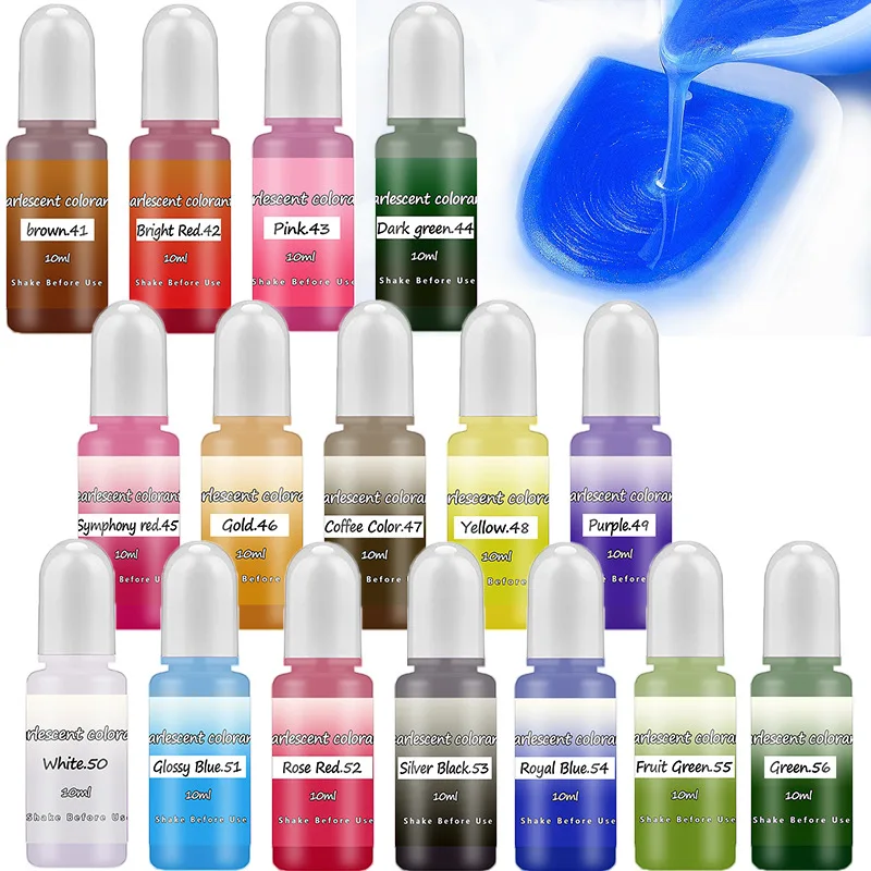 A Set of Tasteless and Safe Pearlescent Pigments for Creative Diy Crystal Gel To Make Candle Toner