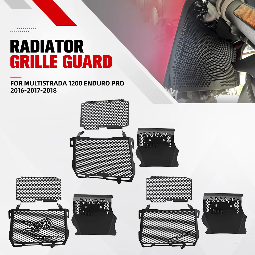 

For Ducati Multistrada 1200 Enduro PRO 2016-2017-2018 Radiator Guard Tank Grille Shield Engine Cooler Bezel Protector Mesh Cover