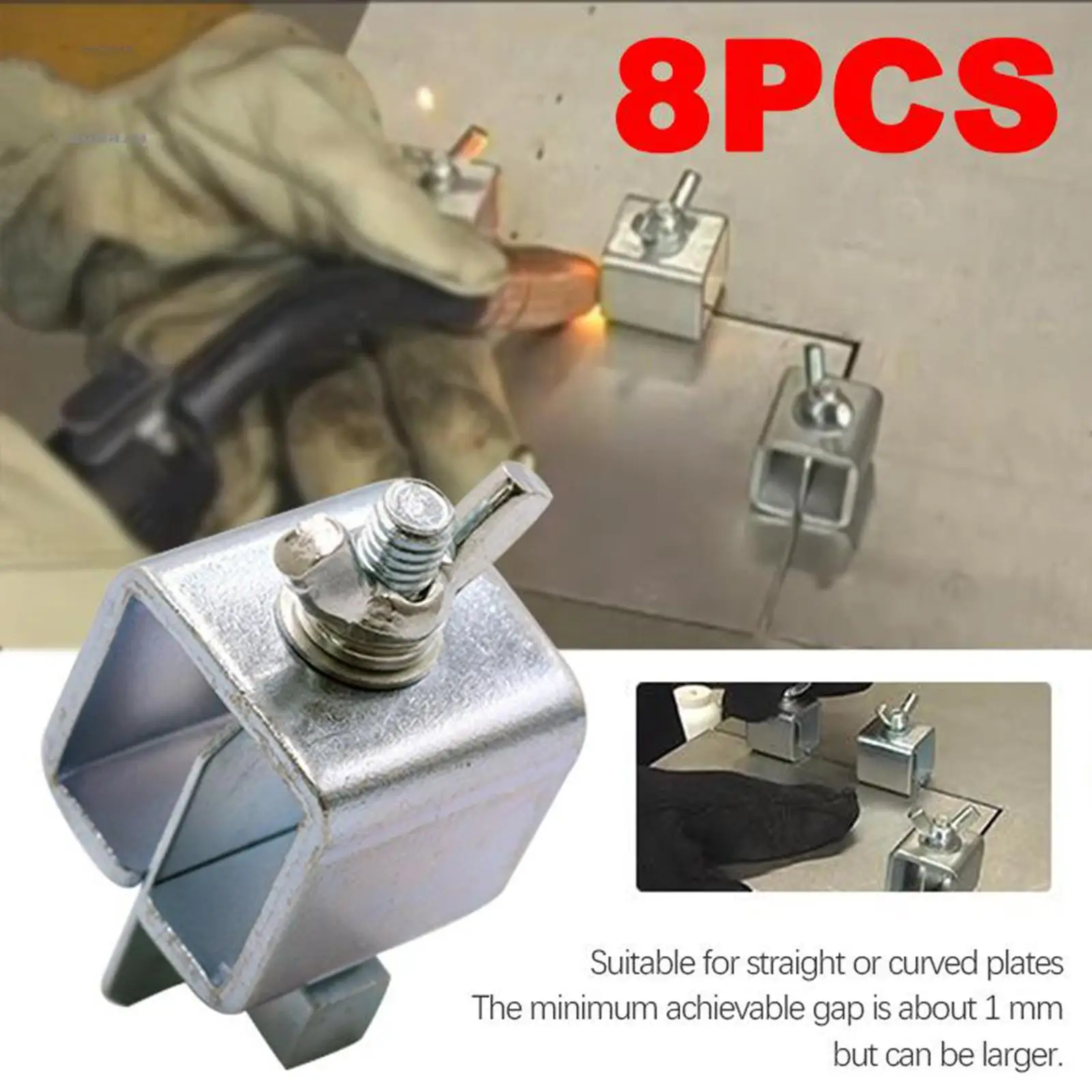 8pcs Welding Clamps for Car Door Sheet Metal Butt Clamps Weld Clips Holder Welding Positioner for Car Door Skin Panel