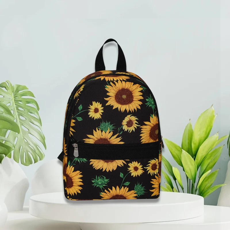 

1pc Sunflower Flower Nylon Backpack Large Capacity Daily Commuting Storage Bag Can Hold Water Cups, Books, Clothing, Etc