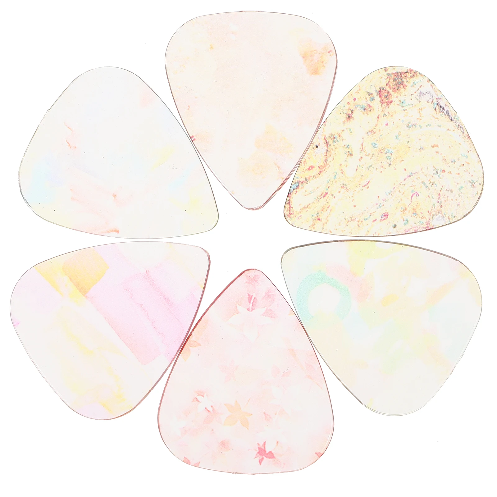 

6 Pcs Transparent Picks Plastic Accessories for Acoustic Guitar Picks For Acoustic Guitar Electric Ukulele Bass Thumb Finger