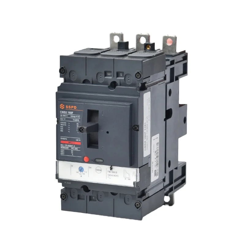 SSPD Shendian Electric Moulded Case Circuit Breaker 3P 8kV Industrial Household Use Plug-in Base CNSX-100/160/250A 2-Year 50kA