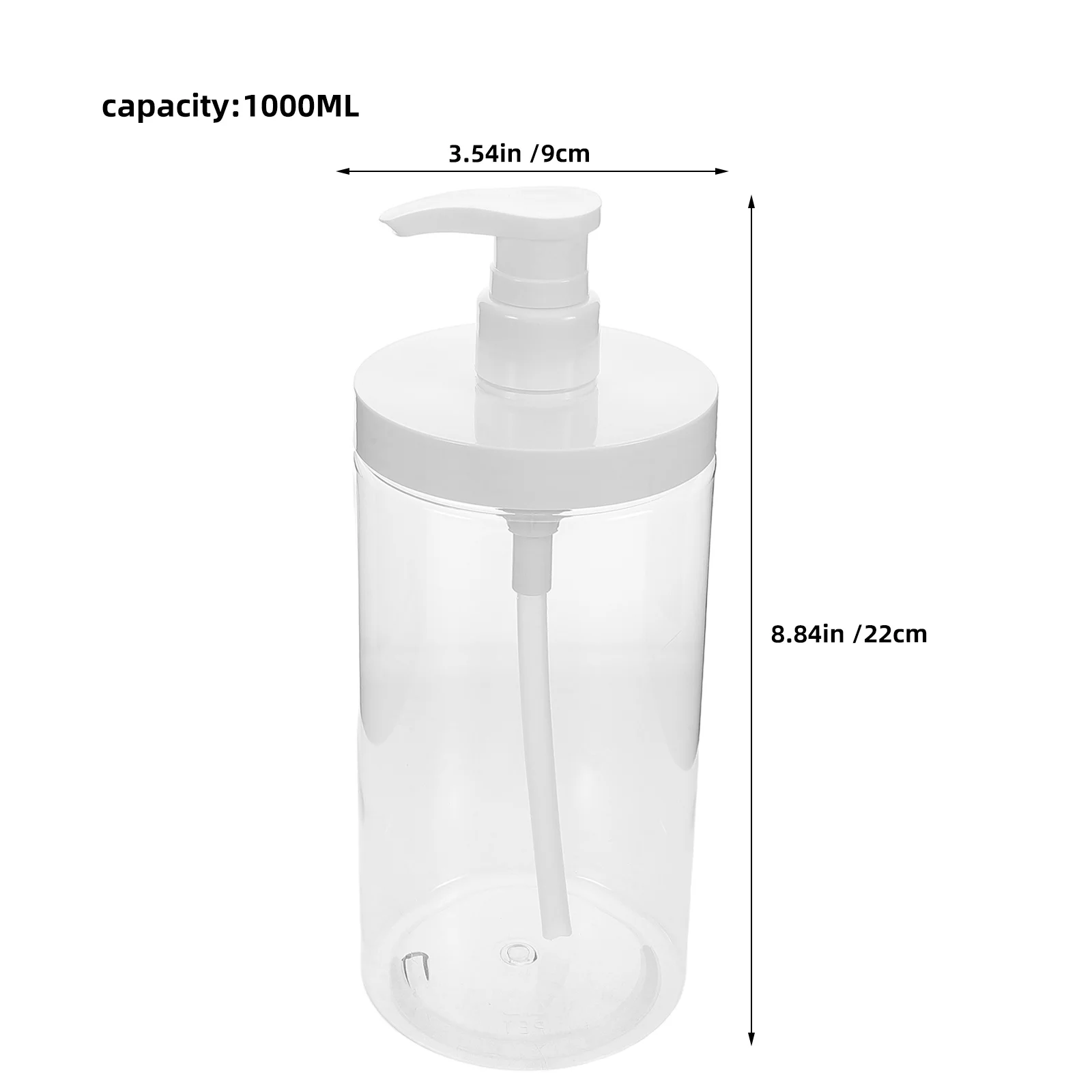 2 szt. Butelki podróżne z szerokim otworem, szczelne, z pompką dozującą, wielokrotnego użytku, przezroczyste, plastikowe na szampon, balsam, kosmetyki podróżne