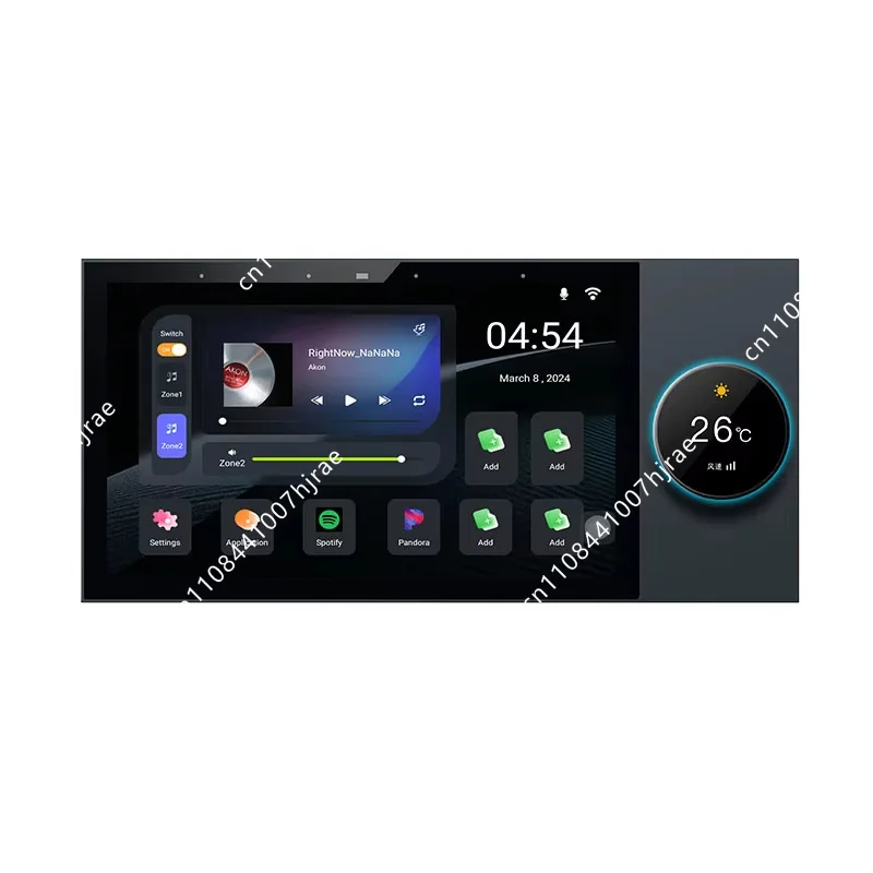 7 Inch Android 11 Audio Player T7 8x25W Wall Amplifier Built-in Tuya Zigbee Gateway Smart Home Wall Touch Control Panel