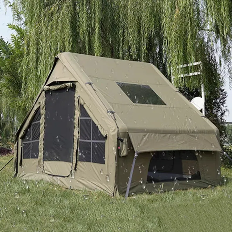 

Green Inflatable Air Tent Waterproof Outdoor Family Camping Tent
