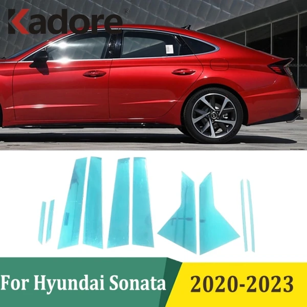 

For Hyundai Sonata 2020 2021 2022 2023 Window Center Pillar Moldings Cover Strips Car Exterior Accessories Stainless Steel