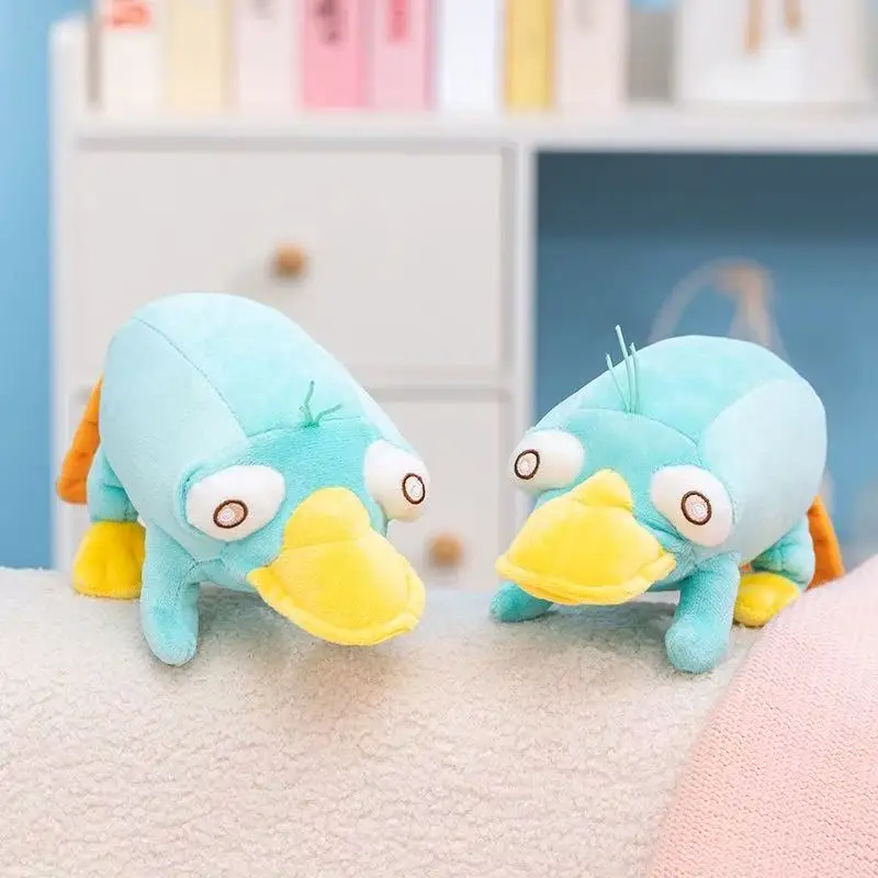 Kawaii's new Terry Blue platypus 29cm plush toy figurine, cartoon anime cute decoration, children's birthday gift doll