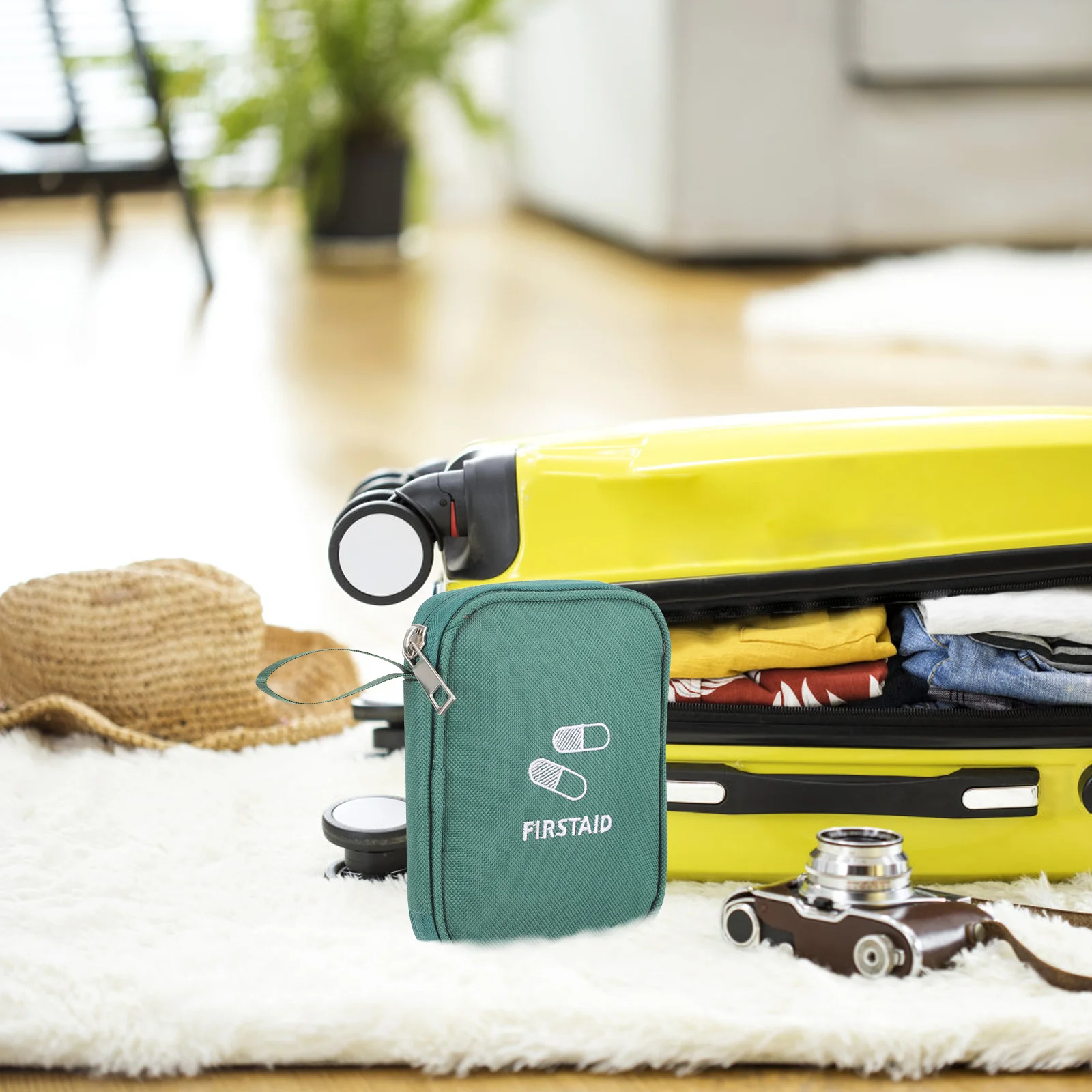 Piccola borsa per medicinali portatile Durevole organizzatore di stoccaggio di pronto soccorso Chiusura con cerniera Custodia medica da viaggio di emergenza Borsa per medicinali