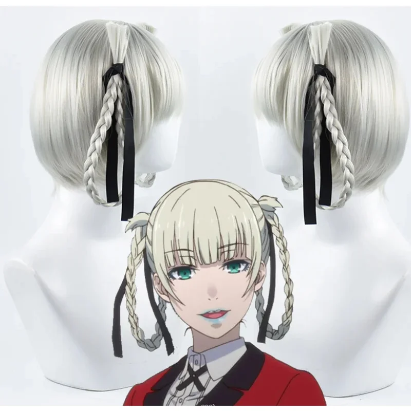 جديد أنيمي Kakegurui كيراري موموبامي تأثيري حلي زي مدرسي الدعاوى أزياء الهالوين شعر مستعار للنساء الفتيات sk;m1