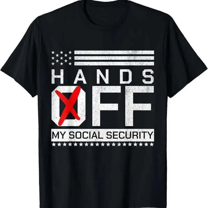 Retro Flag Hands Off My Social Security Protest Vintage T Shirt