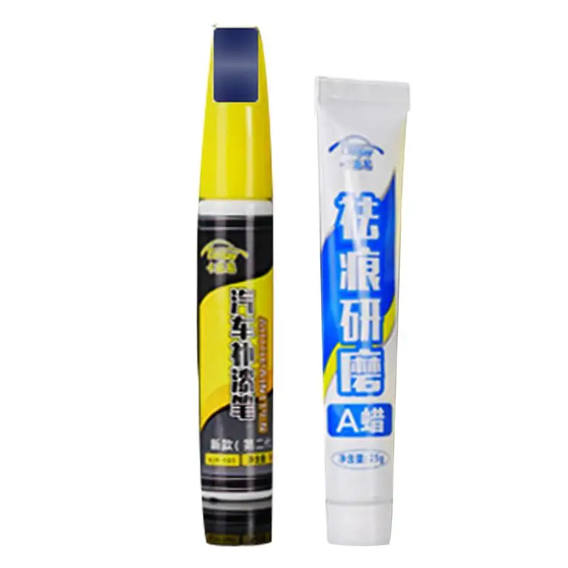 

Car Touch Up Paint Pen 12ml Weatherproof 2-in-1 Scratch Touch Up Paint Quick Easy Car Exterior Care Pen With Polishing Wax For