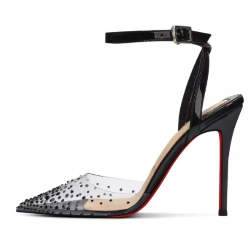 

2026 New Baotou Hot Diamond Strap Sandals Women's Shoes High Heels Pointed Women's Sandals Shoes