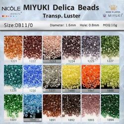 11/0 Miyuki Delica Beads Transp. Luster Series Japanese Seed Bead for Bracelet Necklace Earring Jewelry Making