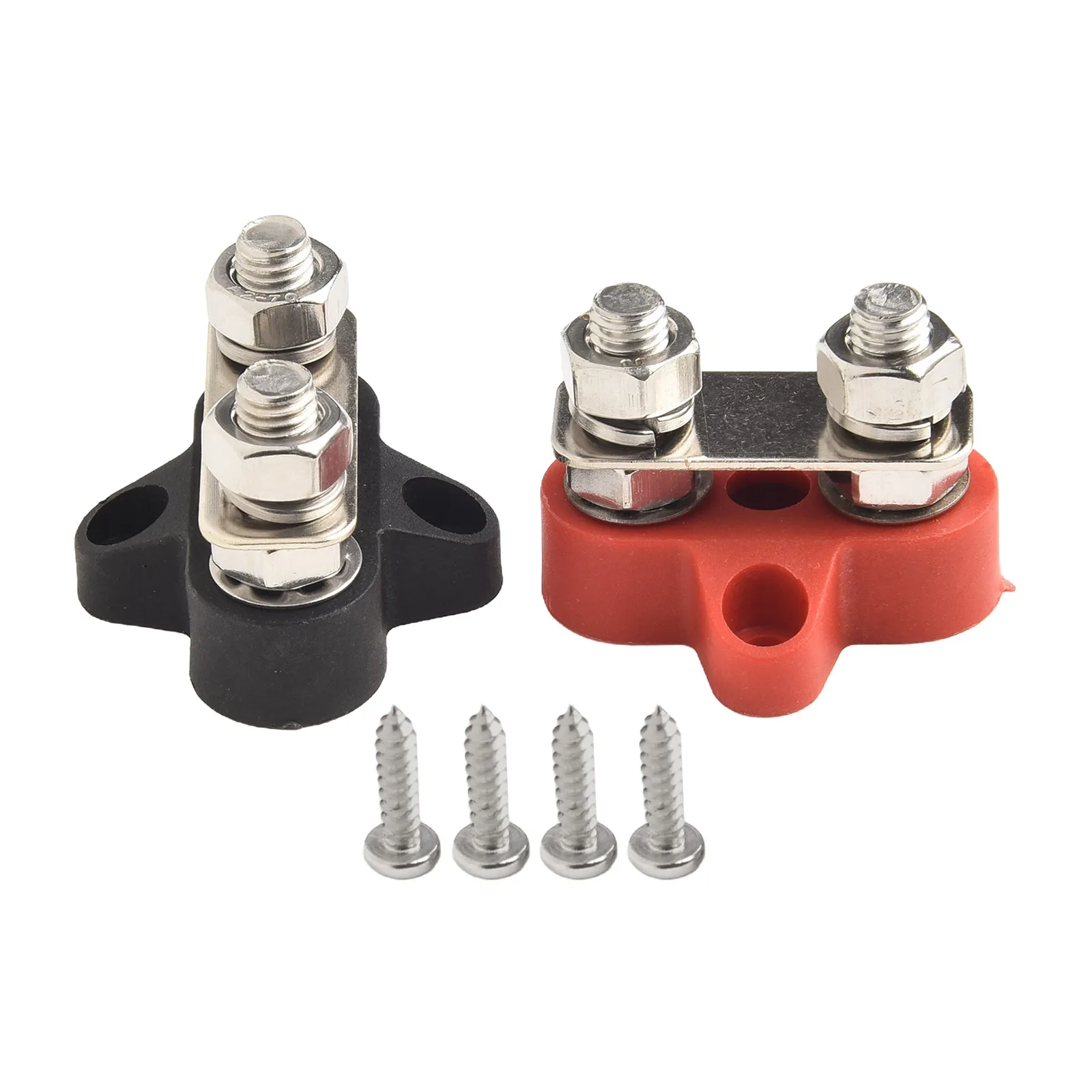 High Quality Power Distribution Stud Terminal Block Stud Block Studs Dual M8 48V Positive Negative Terminal Block Studs